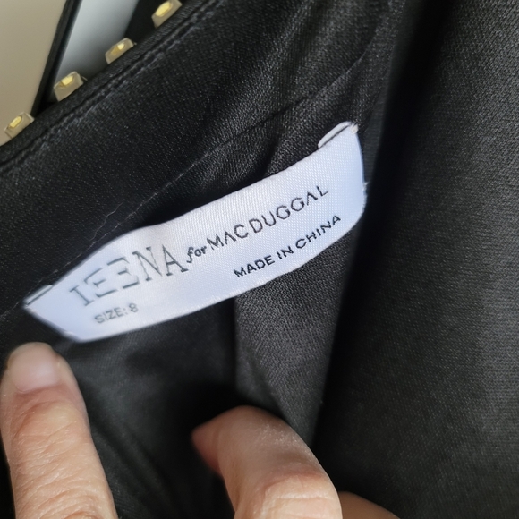 Ieena for Mac Duggal, Rhinestone  Halter Column  Gown, Black, Size 8‎ - NWT - Picture 4 of 12